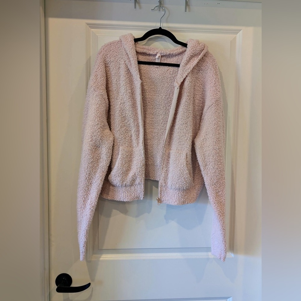 NWOT SKIMS Cozy Collection Light Pink Full Zip Hoodie - 2X/3X - Picture 3 of 5